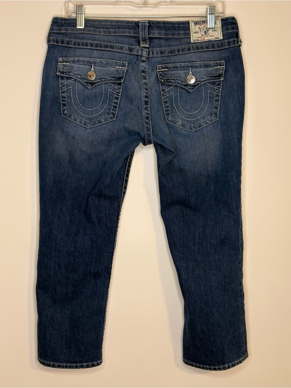 True Religion Cropped Denim Capri Size 32